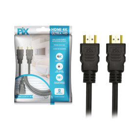 CABO HDMI-M PARA HDMI-M PIX VS.2.0 4K ULTRA HD 2MT PRETO