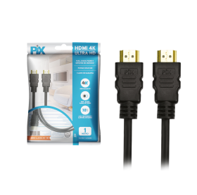 CABO HDMI-M PARA HDMI-M PIX VS.2.0 4K ULTRA HD 1MT PRETO